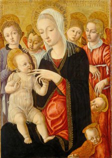 Madonna and Child with Angels and Cherubim, c. 1460/1465. Creator: Matteo di Giovanni.