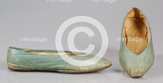Slippers, possibly British, 1800-1815. Creator: Unknown.