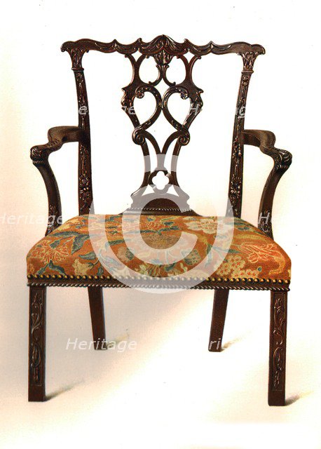 Mahogany chair, 1906. Artist: Shirley Slocombe.