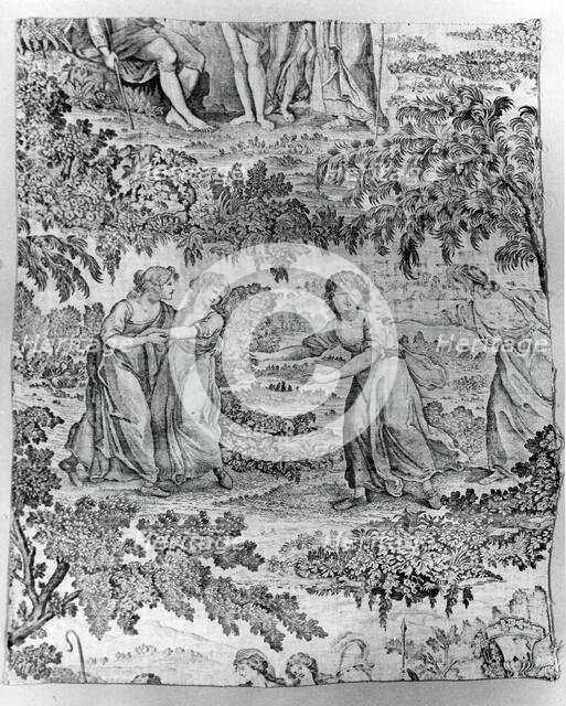 Blindman's Bluff (Furnishing Fabric), England, 1785/95. Creator: Unknown.