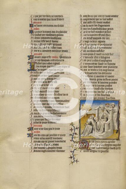 Virginius Kneeling with the Severed Head of his Daughter Virginia before the..., about 1405. Creator: Unknown.