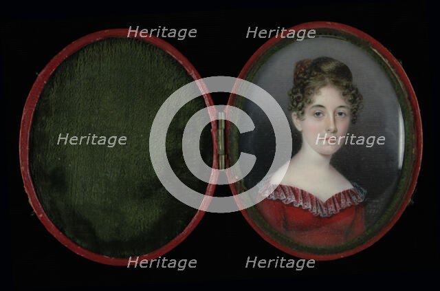 Woman in a Red Dress, 1821. Creator: Anna Claypoole Peale.