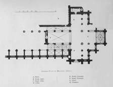 'Ground Plan of Melrose Abbey', 1897. Artist: Unknown.