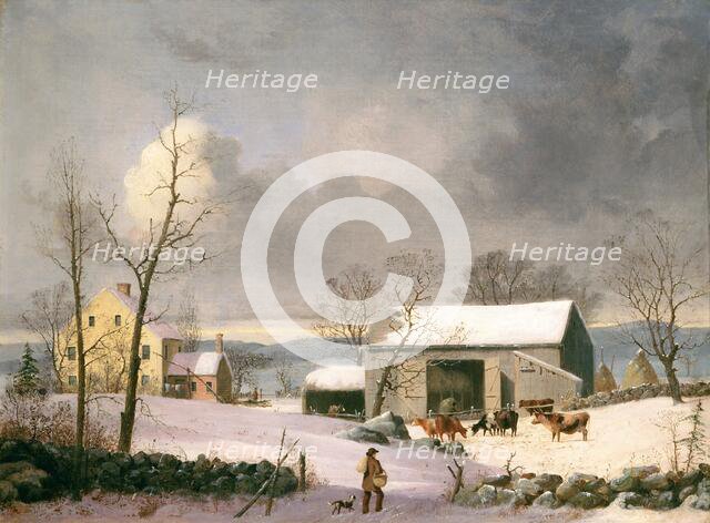 Winter in the Country, c. 1858. Creator: George Henry Durrie.