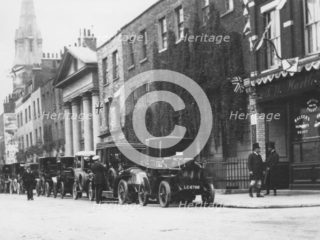 1907 Electromobile taxi. Creator: Unknown.