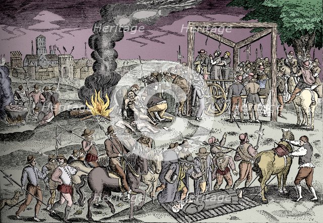 Martyrs at Smithfield, London, c1600 (1904). Artist: Unknown.