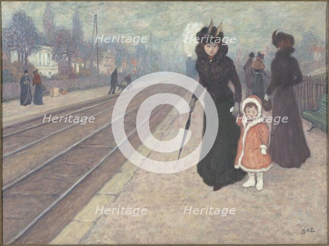 La Gare de Banlieue, 1896-1897 . Creator: Espagnat, Georges, de (1870-1950).