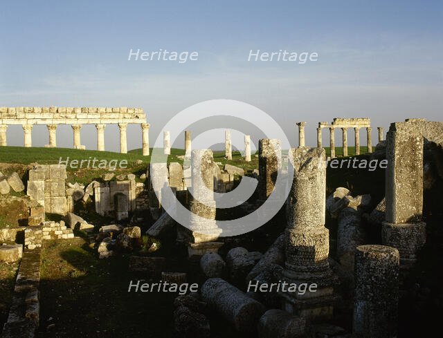 Ruins of the Temple of Zeus Belos, Apamea (Afamia), Syria, 2001. Creator: LTL.