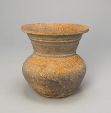 Globular Jar with Trumpet-Shaped Mouth, Korea, Three Kingdoms period..., 5th/6th century. Creator: Unknown.