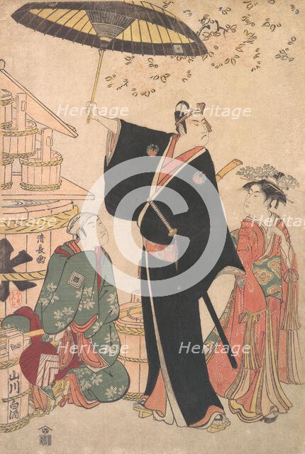 Ichikawa Yaozo III in the Role of Sukeroku from the Play "Yukari no Edo-sakura", also know..., 1784. Creator: Torii Kiyonaga.