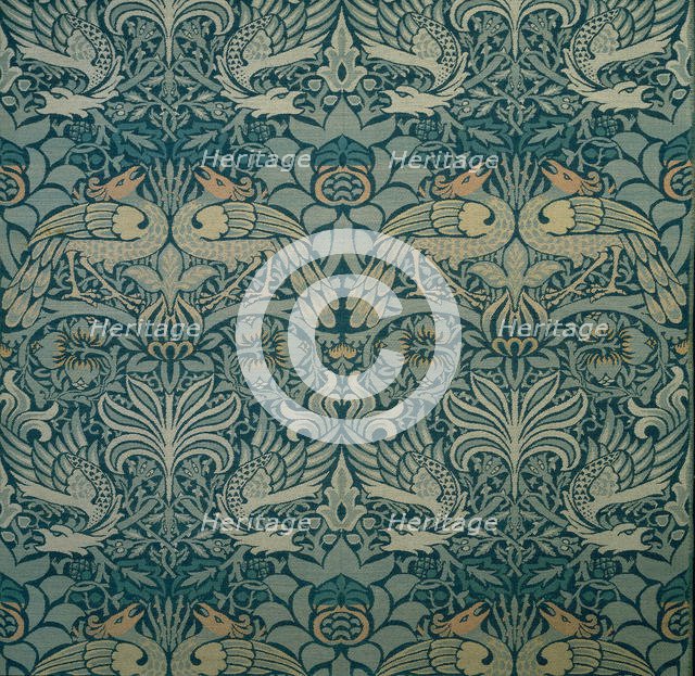 Decorative fabric, 1876-1890. Creator: Morris, William, Morris Tapestry Works (1834-1896).