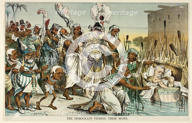 The Democrats Finding Their Moses, from Puck, n.d. Creator: Joseph Keppler.