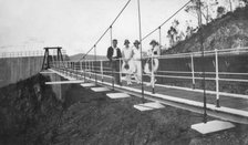 Lake Manchester suspension bridge, 1927. Creator: Jack Bain.