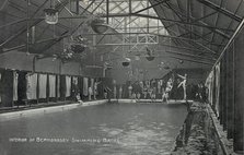 Bermondsey swimming baths: interior, c1906. Creator: Unknown.