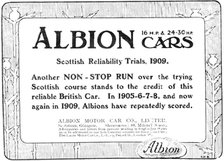 Albion Cars, 1909. Creator: Unknown.