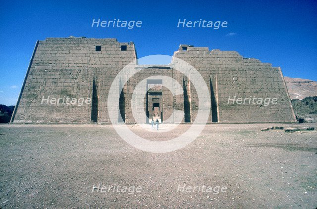 Mortuary Temple of Rameses III at Medinat Habu, Luxor, Egypt, 20th Dynasty, c12th century BC. Artist: Unknown