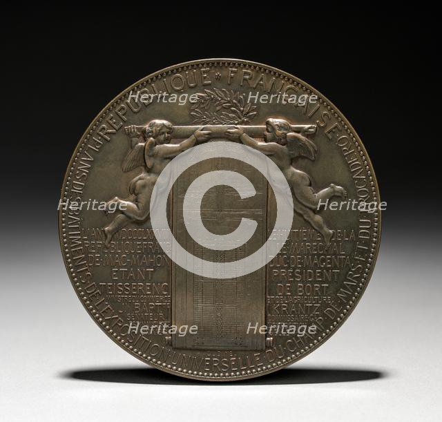 Medal (reverse), 1878. Creator: Eugène André Oudiné (French, 1810-1887).