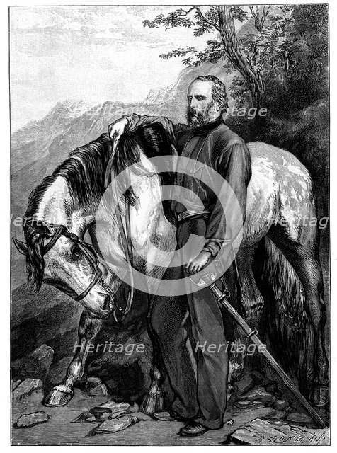 Giuseppe Garibaldi, Italian patriot and soldier of the Risorgimento, (1900). Artist: Unknown