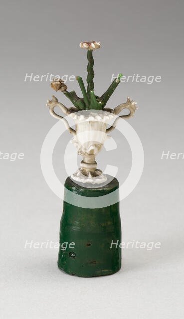 Urn with Flowers, France, 18th century. Creator: Verres de Nevers.