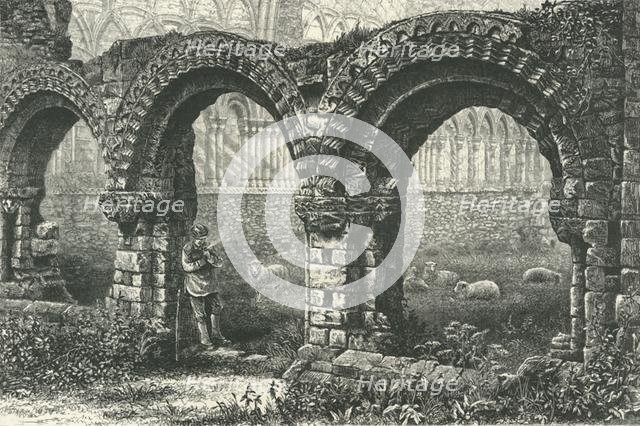 'Chapter House, Much Wenlock Abbey', c1870.