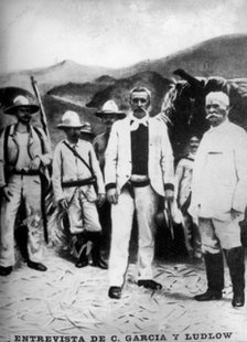 Meeting  of General Garcia with Brigadier Ludlow, (1898), 1920s. Artist: Unknown