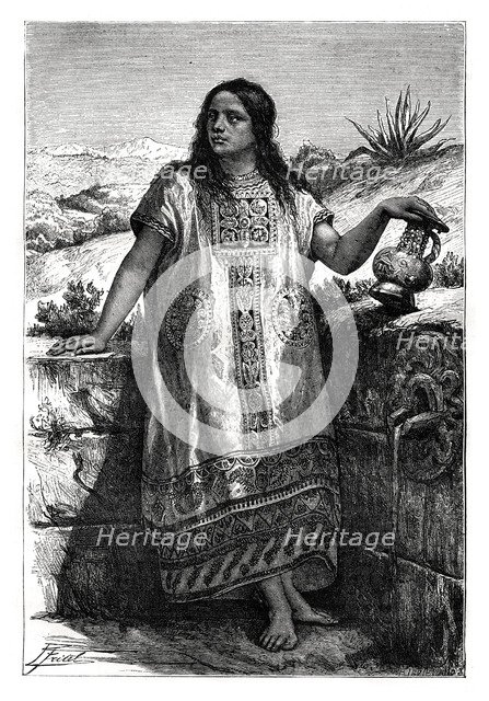 Toltec girl, Mexico, 19th century. Artist: Unknown