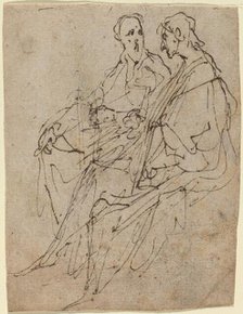 Two Seated Male Figures. Creator: Anthony van Dyck.