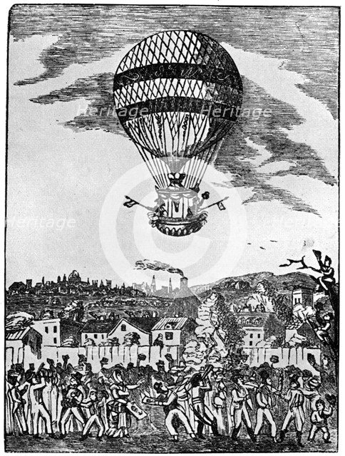 'Mr Sadler's ascent with Captain Paget, 12th August 1781', (1910). Artist: Unknown