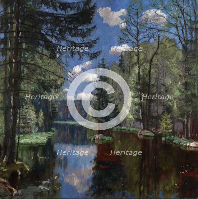 Forest Lake, 1934. Artist: Zhukovsky, Stanislav Yulianovich (1873-1944)