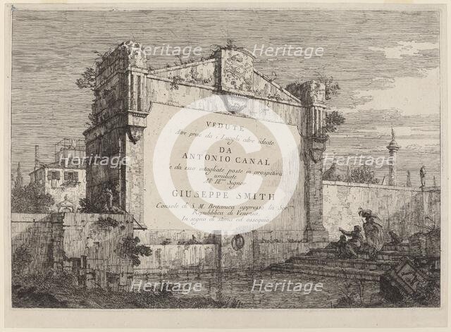 Title Plate, c. 1735/1746. Creator: Canaletto.