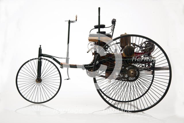 1885 Benz 3 wheeler scale model. Creator: Unknown.