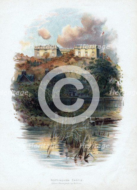 Nottingham Castle, Nottinghamshire, 1895. Artist: C Wilkinson