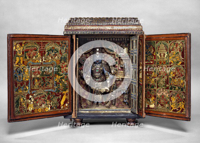 Portable shrine of Vishnu as Venkateshwara, late 18th century-early 19th century. Artist: Unknown.