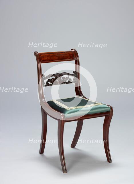 Side chair, about 1810. Creator: Unknown.
