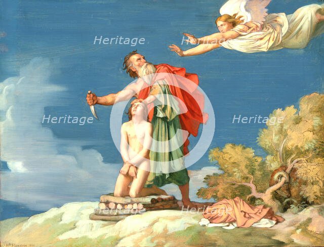 The Sacrifice of Isaac, 1860. Creator: Hippolyte-Jean Flandrin.