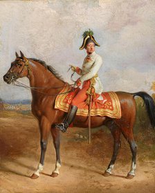 Archduke Carl on horseback, 1840/1850. Creator: Johann Peter Krafft.