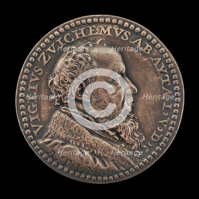 Viglius van Aytta of Zuichem, 1507-1577, Lawyer and Humanist [obverse], 1571. Creator: Jacques Jonghelinck.