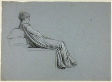 Seated Woman Leaning on Pillows, n.d. Creator: Henry Stacy Marks.