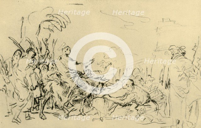 'Christ's entry into Jerusalem', c1759, (1928). Artist: Giovanni Domenico Tiepolo.