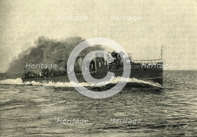 'H.M.'s Torpedo Boat Destroyer Viper', c1900. Creator: Marguerite Jacob.