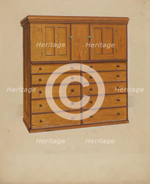 Shaker Cabinet, c. 1937. Creator: Irving I. Smith.