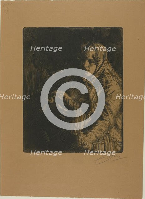 Madonna (A Mother), 1900. Creator: Anders Leonard Zorn.