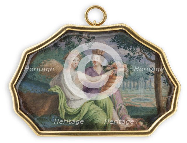 Mythological scene (Ceres and Fortuna), c1880. Creator: Unknown.