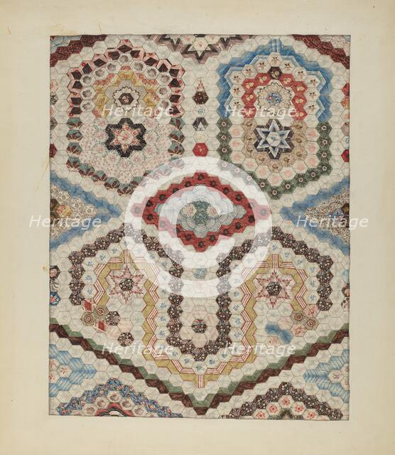 Patchwork Quilt, c. 1939. Creator: Sylvia DeZon.