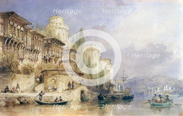 The Bosphorus, with the Castles of Europe and Asia, 1846. Creator: Thomas Allom (1804-72).