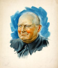 Winston Churchill, between 1939 and 1946. Creators: Central Office of Information, Unknown.