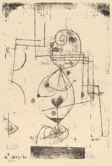 Queen of Hearts (Herzdame), 1921. Creator: Paul Klee.