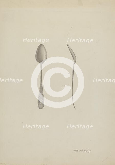 Silver Teaspoon, c. 1940. Creator: David P. Willoughby.