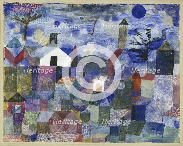 Landscape in Blue, 1917. Creator: Klee, Paul (1879-1940).