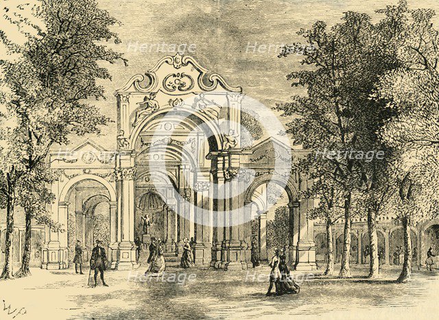 'The Italian Walk, Vauxhall Gardens', (c1878). Creator: Unknown.